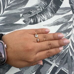Gold Filled Adjustable Open Ring | Minimalist Design | Size 6-7